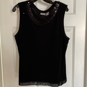 COPY - Chico's size3 black beaded shell